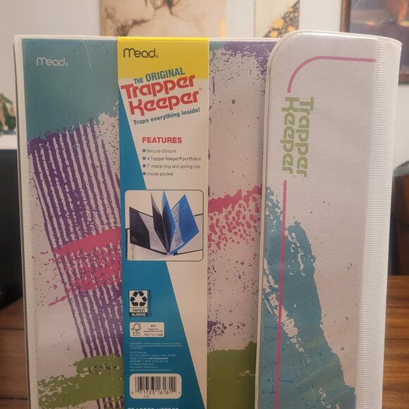 NEW Mead Trapper Keeper Binder Portfolio Paint Splash Pattern - Picture 1 of 8